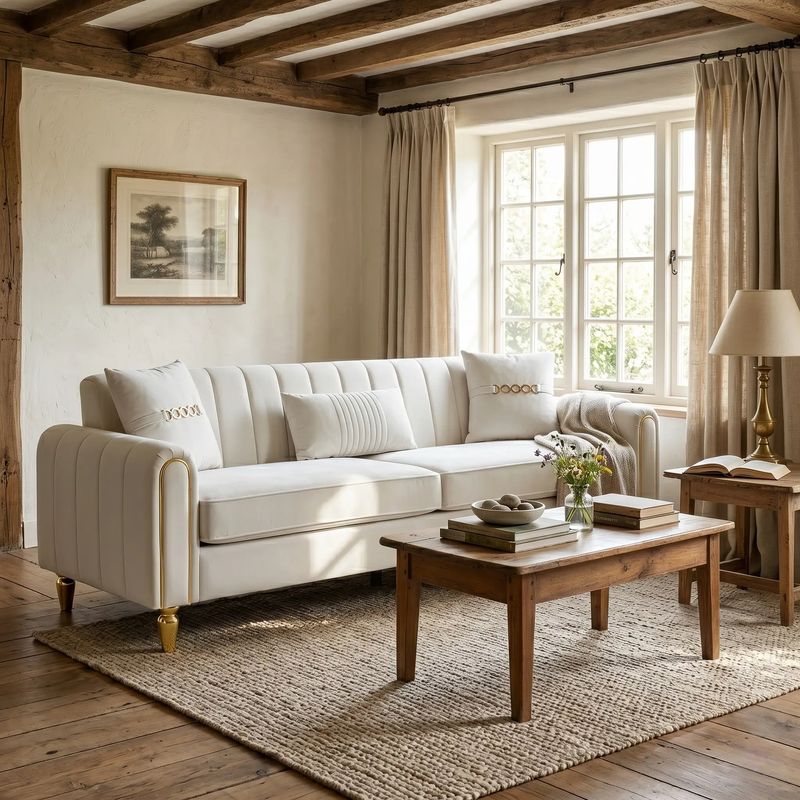 FX-P11-CW 3-Seater Sofa for Living Room by HouseOfZazla