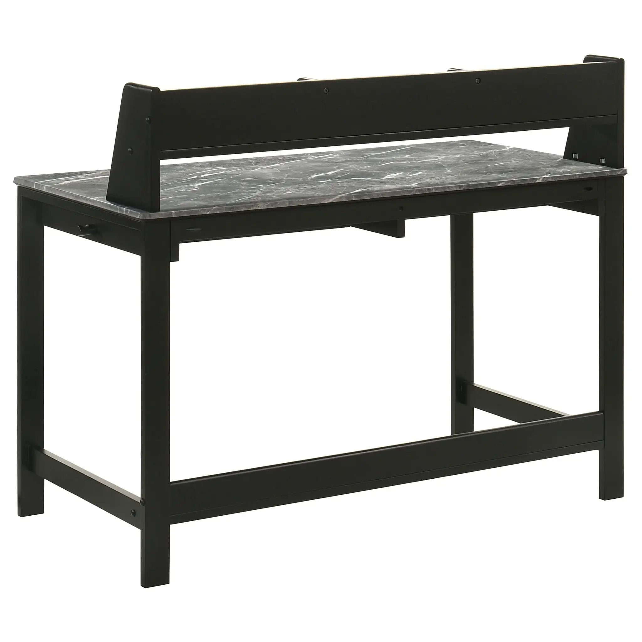 Besler 47-inch SmartTop Writing Desk with Shelf Grey Stone and Black by Unique Piece Furniture