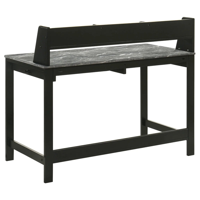 Besler 47-inch SmartTop Writing Desk with Shelf Grey Stone and Black by Unique Piece Furniture