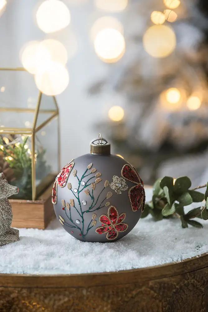 Glass Decorative Hanging Ball Christmas Tree Ornaments For Holiday Party Decorations by HouseOfZazla