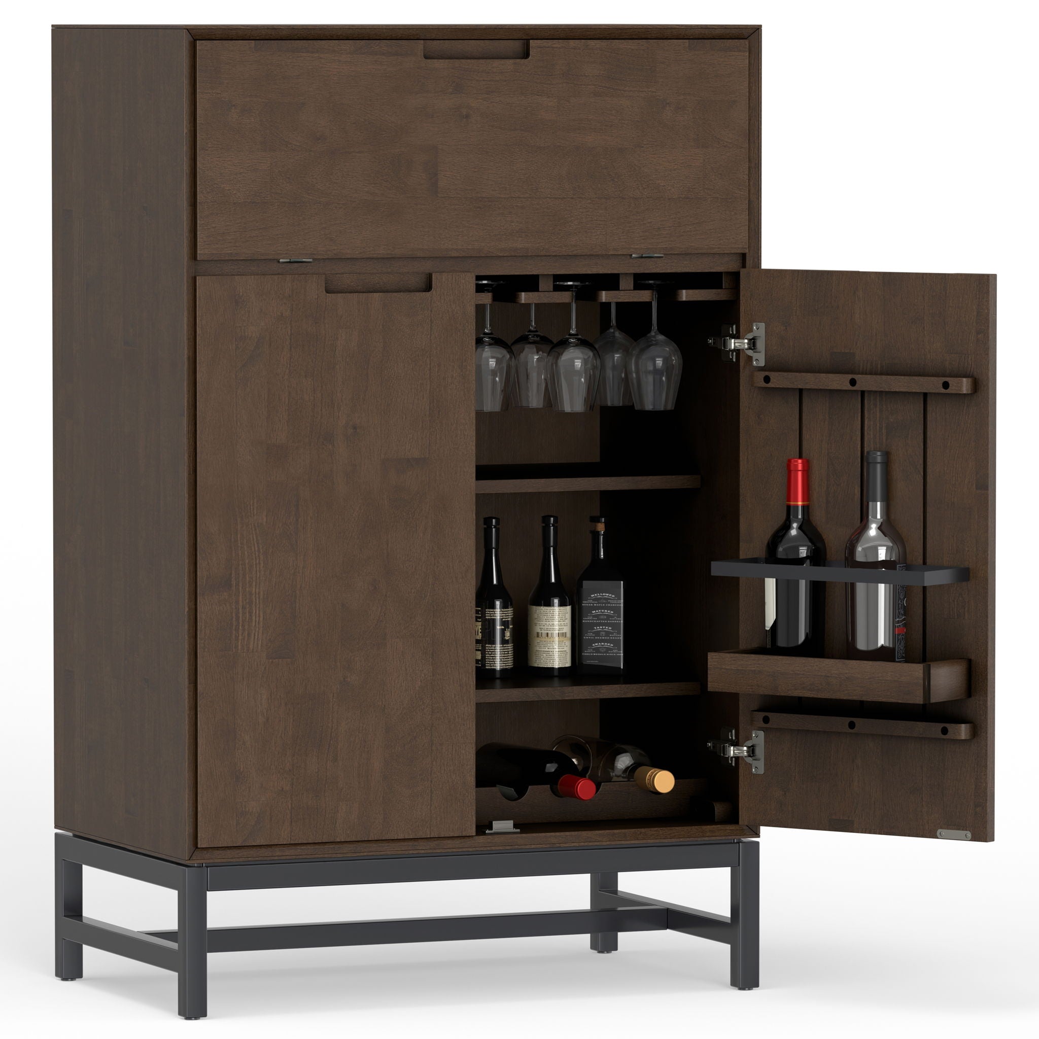 Banting - Bar Cabinet - Walnut Brown by HouseOfZazla