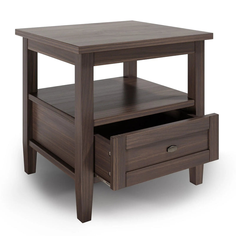 Warm Shaker - End Table - Warm Walnut Brown by Unique Piece Furniture