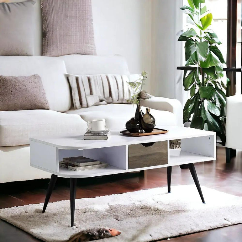 Halima - Coffee Table - White & Black by Unique Piece Furniture
