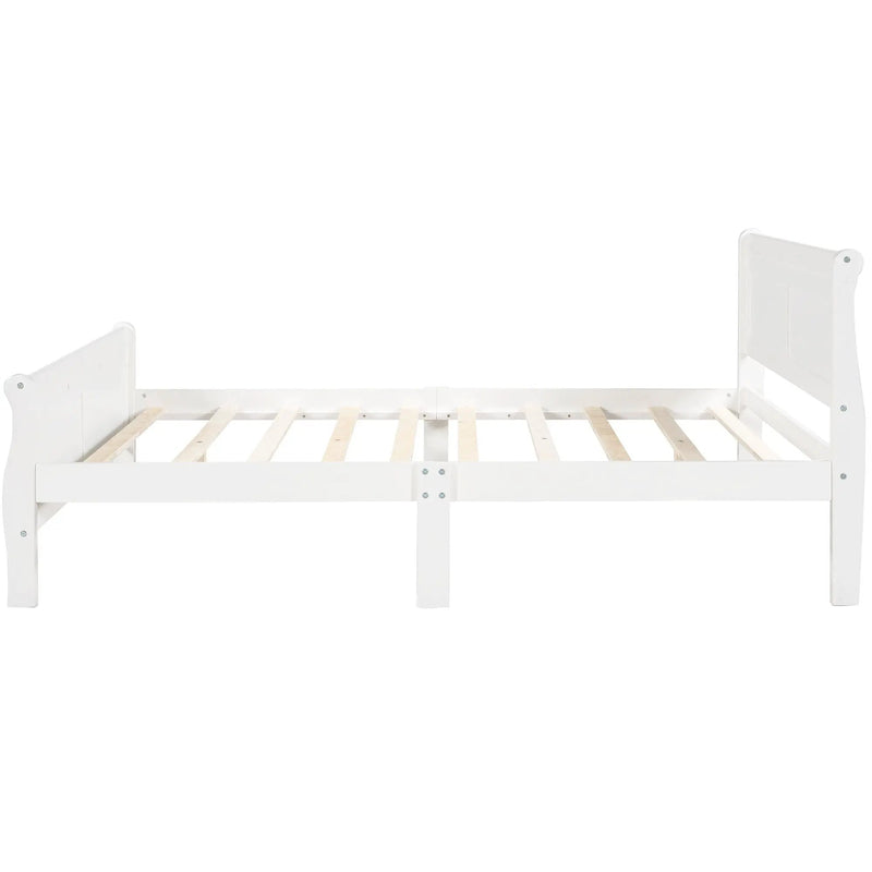 Platform Bed Frame Mattress Foundation Sleigh Bed With Headboard / Footboard / Wood Slat Suppor by Unique Piece Furniture