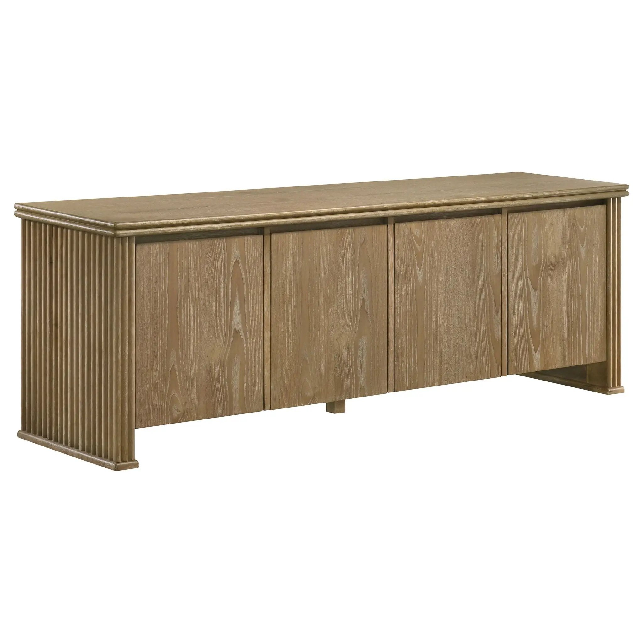 Adina 70-inch TV Stand Media Console Distressed Light Brown by Unique Piece Furniture