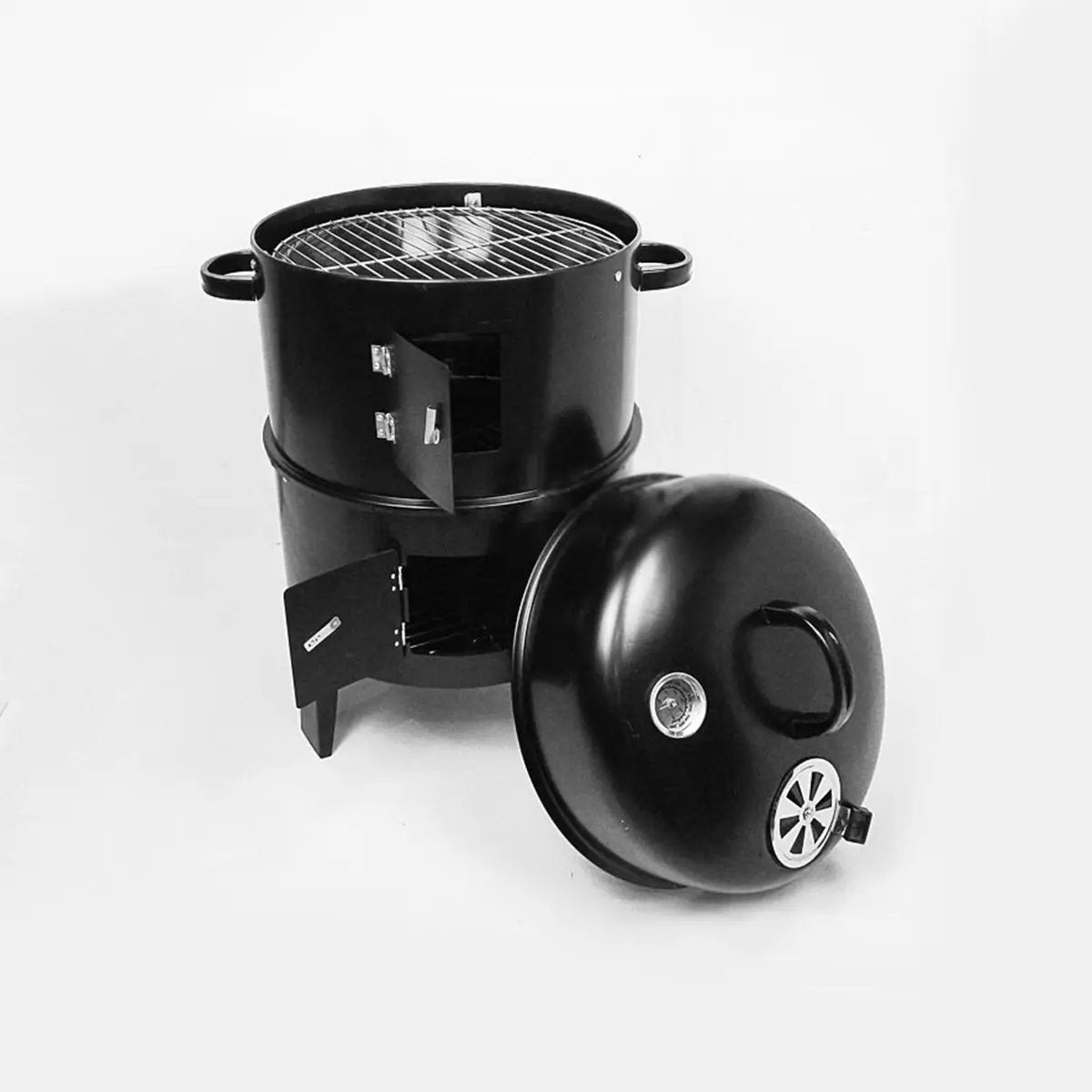 Outdoor Double-Layer Grill Charcoal Wood Fired Braising and Smoking Stove by HouseOfZazla