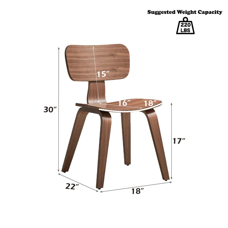 Casson - Side Chair (Set of 2) - Walnut by HouseOfZazla