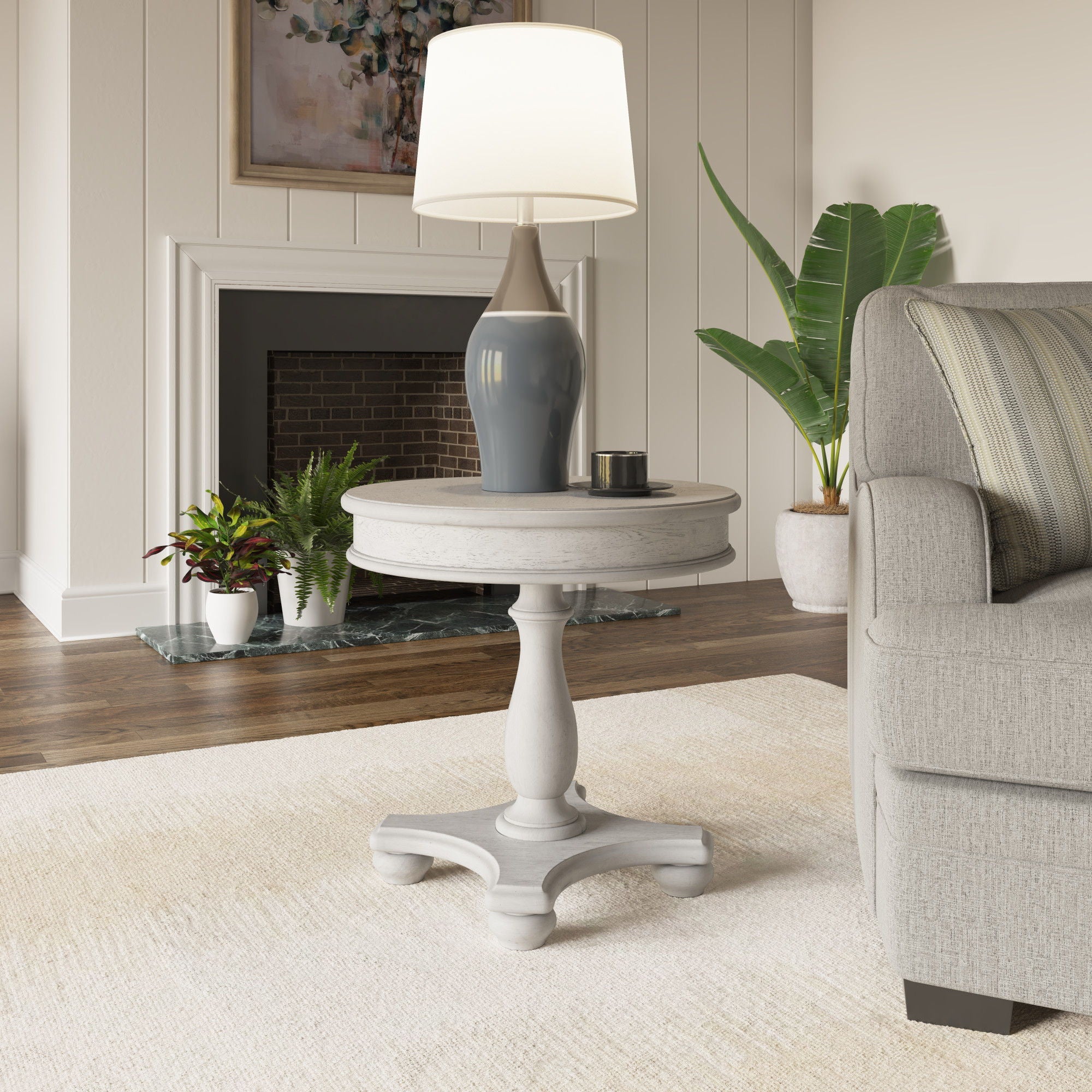 Round End Table - Gray by Unique Piece Furniture