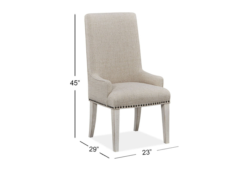 Bronwyn - Upholstered Host Side Chair (Set of 2) - Alabaster, photo 3 of 7
