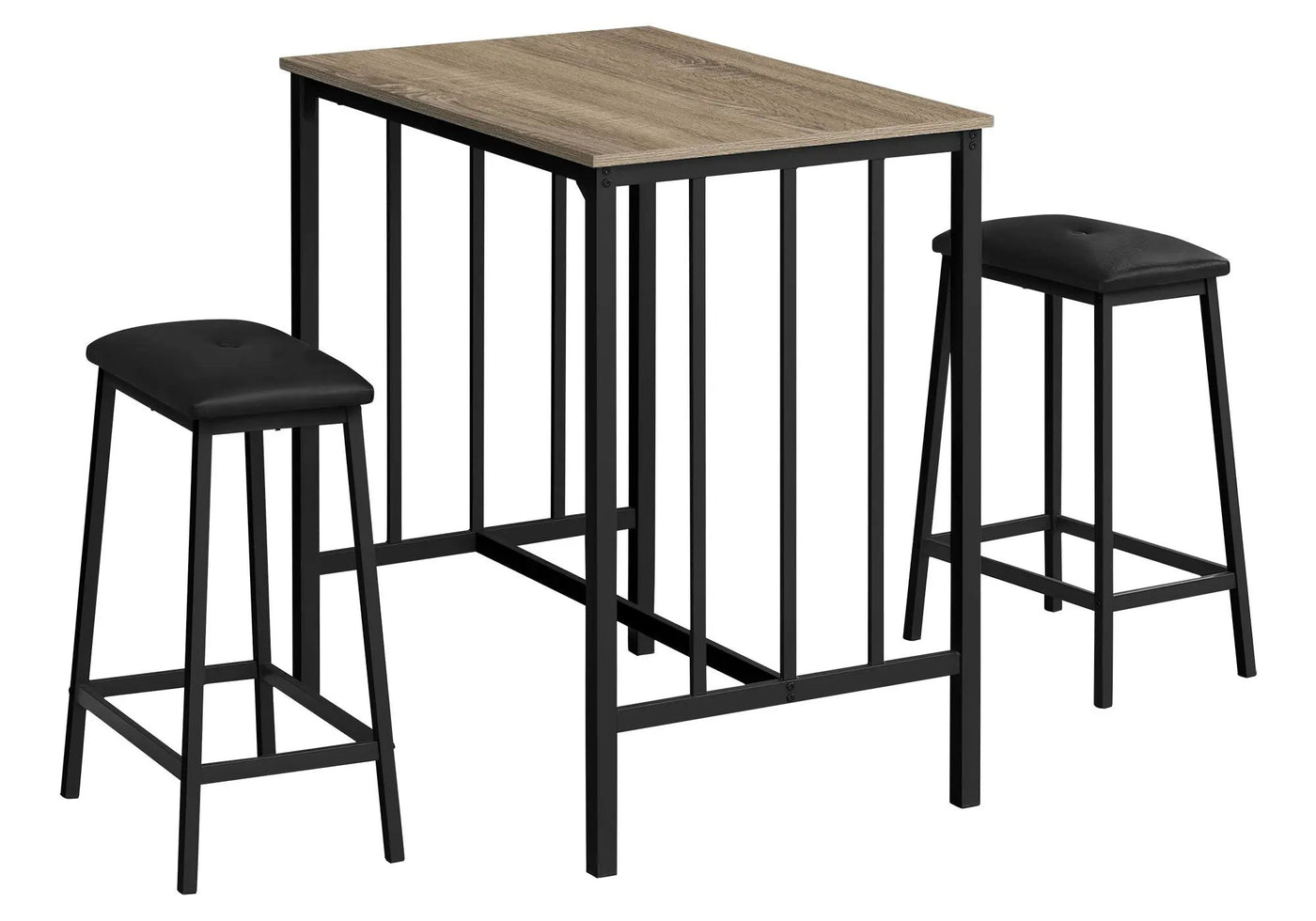 3 Piece Dining Set, Counter Height, Rectangular, Small, Contemporary & Modern by HouseOfZazla