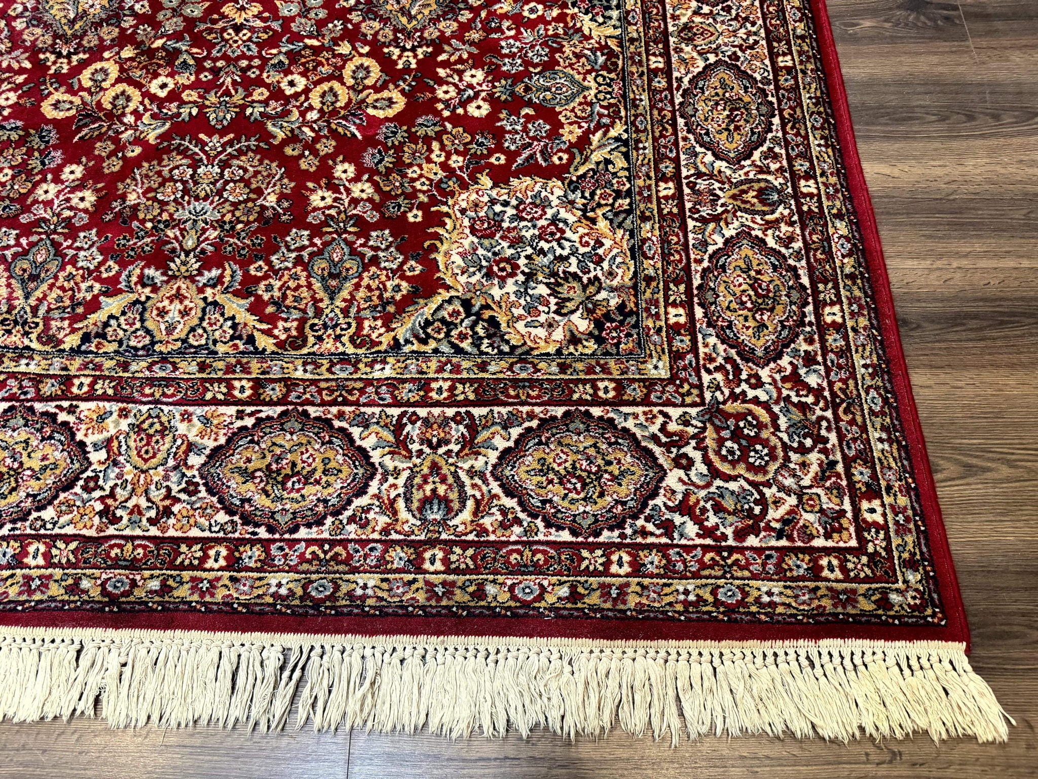 Persian Wool Rug 7x10, Couristan Carpet, Belgium Power Loomed Rug, Red, Floral, Traditional by Jewel Rugs