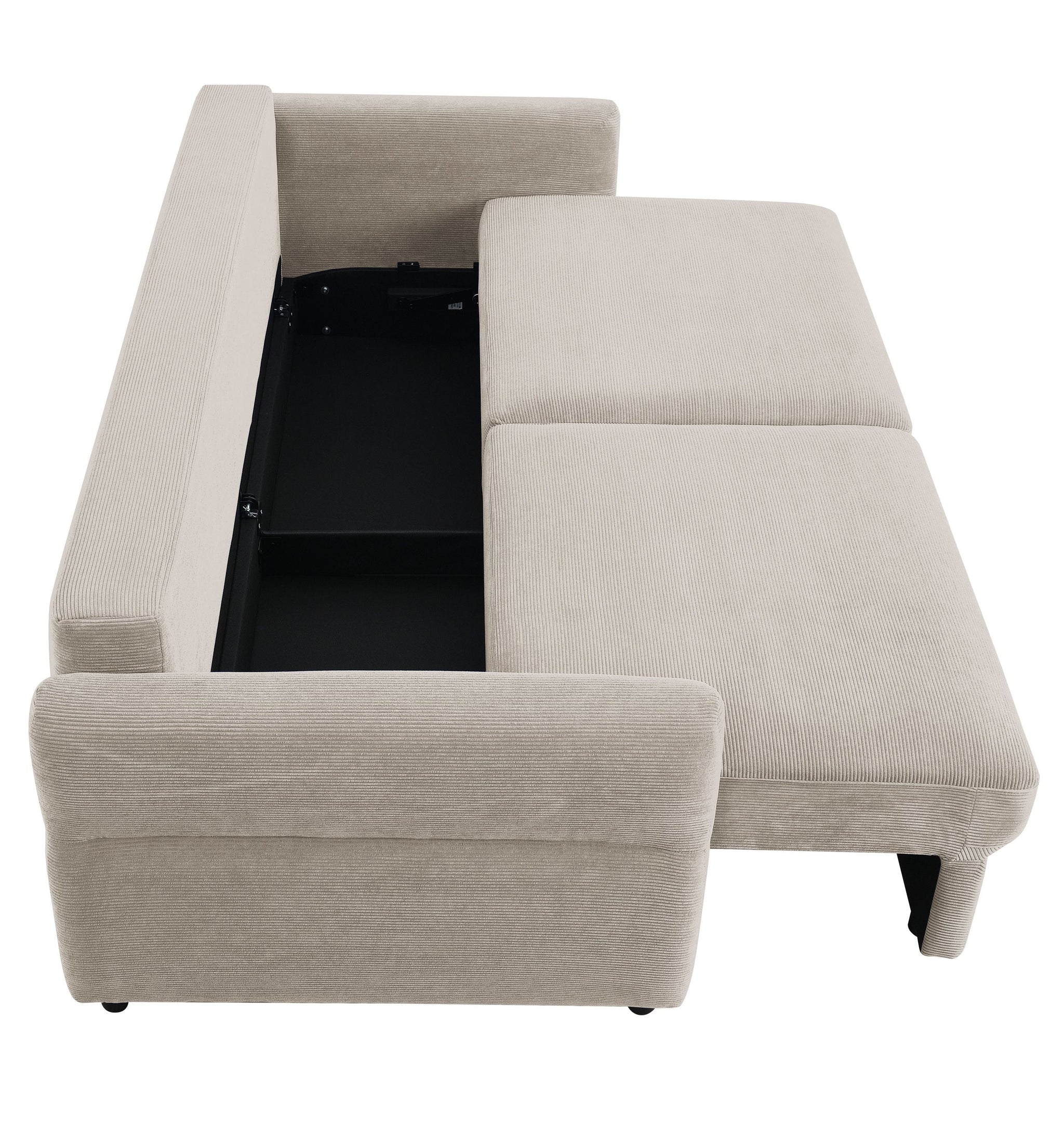 Haran Fabric Pull-Out Sleeper with Storage by HouseOfZazla