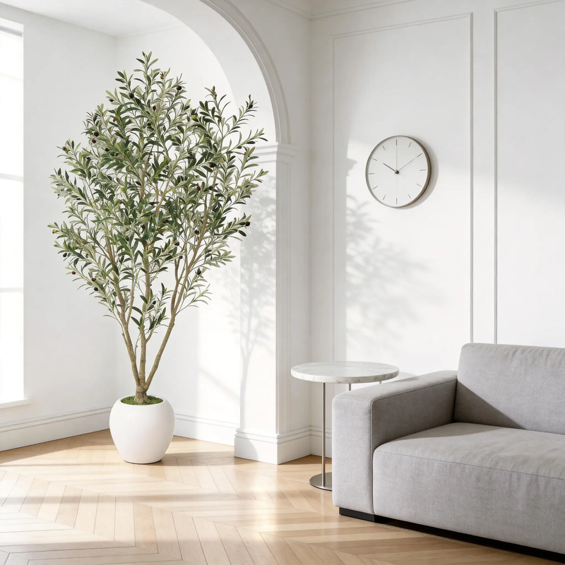 8FT Artificial Olive Tree With Big Decorative by HouseOfZazla