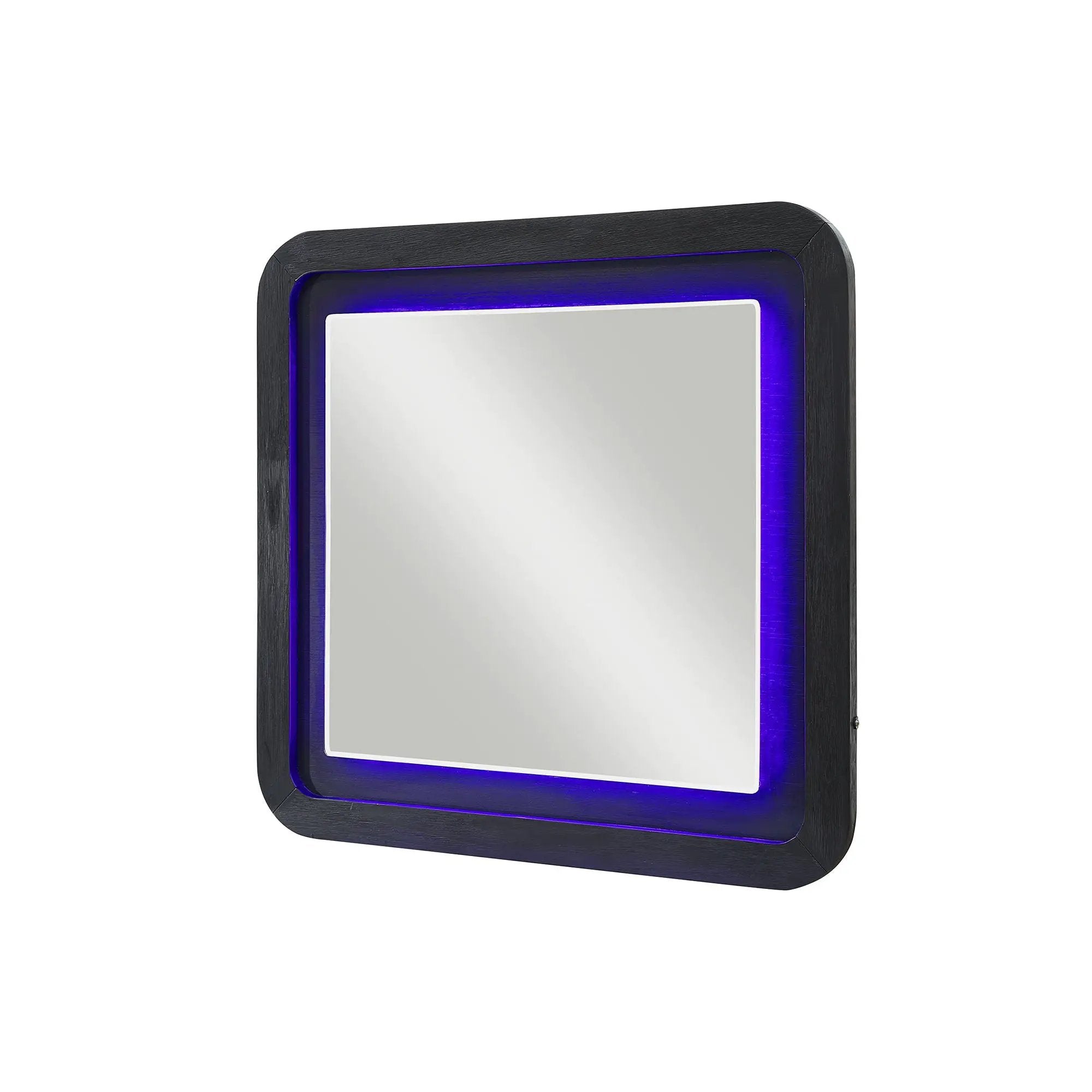Beverly - Large Scale Wall Mirror For Dresser, Rounded Edges - Black White by Unique Piece Furniture
