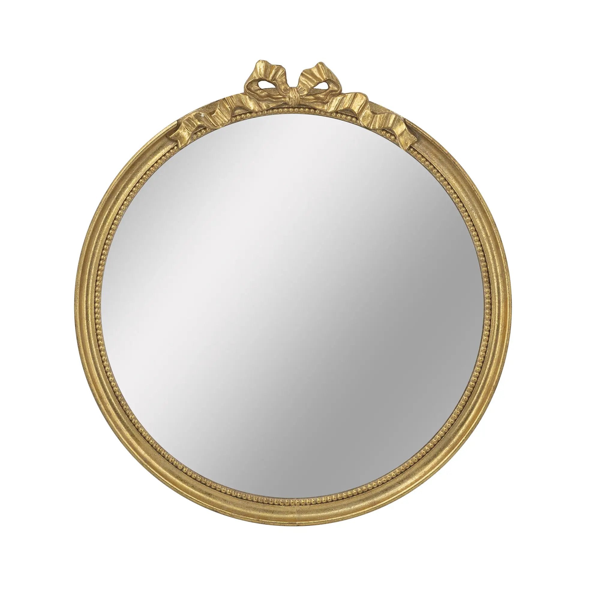 30' x 32.1' Round Decorative Wood Frame Wall Mirror by HouseOfZazla