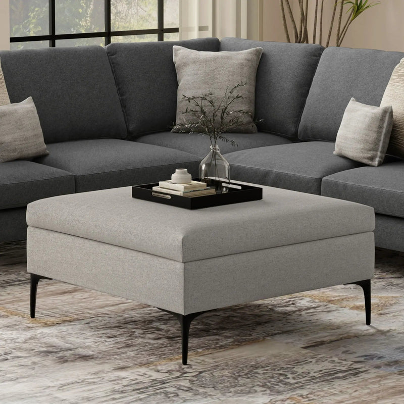 Rebecca - Multifunctional Coffee Table Storage Ottoman With Lift Up Lid by HouseOfZazla