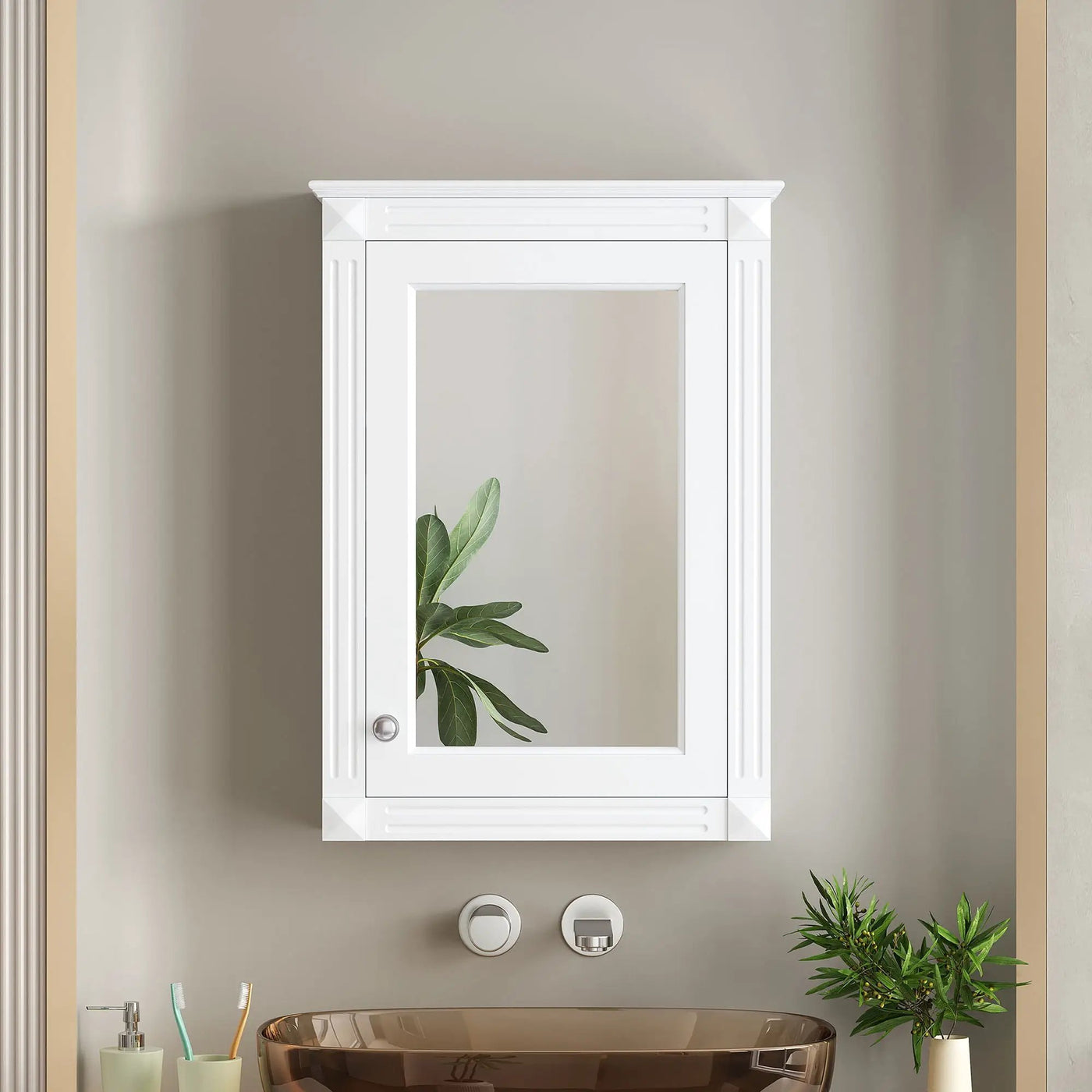 Wall Mounted Bathroom Storage Medicine Cabinet For Over Toilet With Mirror by Unique Piece Furniture