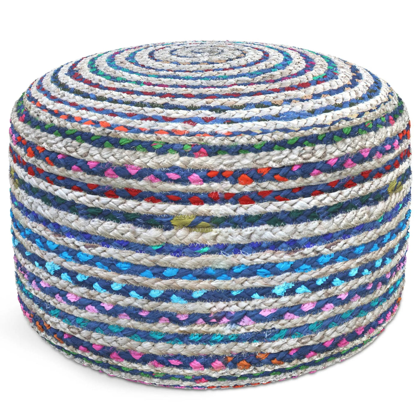 Margo - Handcrafted Round Pouf by HouseOfZazla