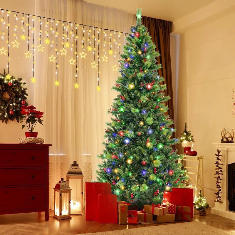 6/7/8 Feet Pre-Lit Artificial Christmas Tree with 300/400/500 LED Lights by DirectDeals