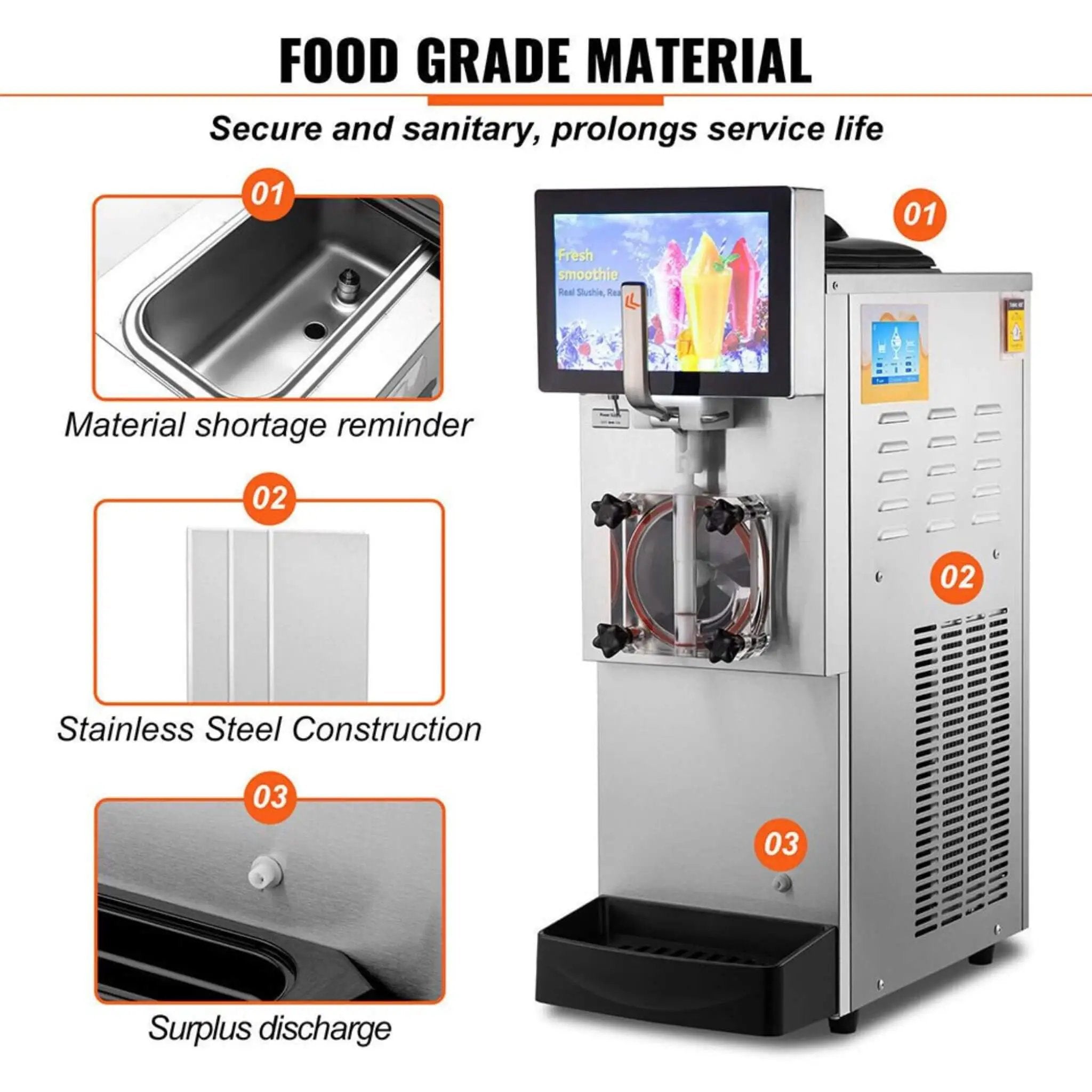 8L Commercial 1050W Single Frozen Margarita Ice Slushy Drink Maker Machine (SAK94026) by SAKSBY WHOLESALE