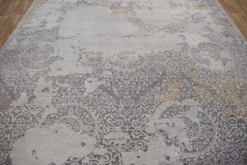 Brown Traditional Style Hand Knotted Wool 8x10 Area Rug by The Rug Decor