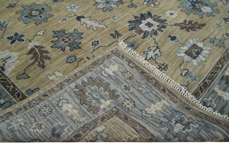 8x10 Traditional Beige and Gray Antique Style Floral Hand knotted Wool Area Rug by The Rug Decor