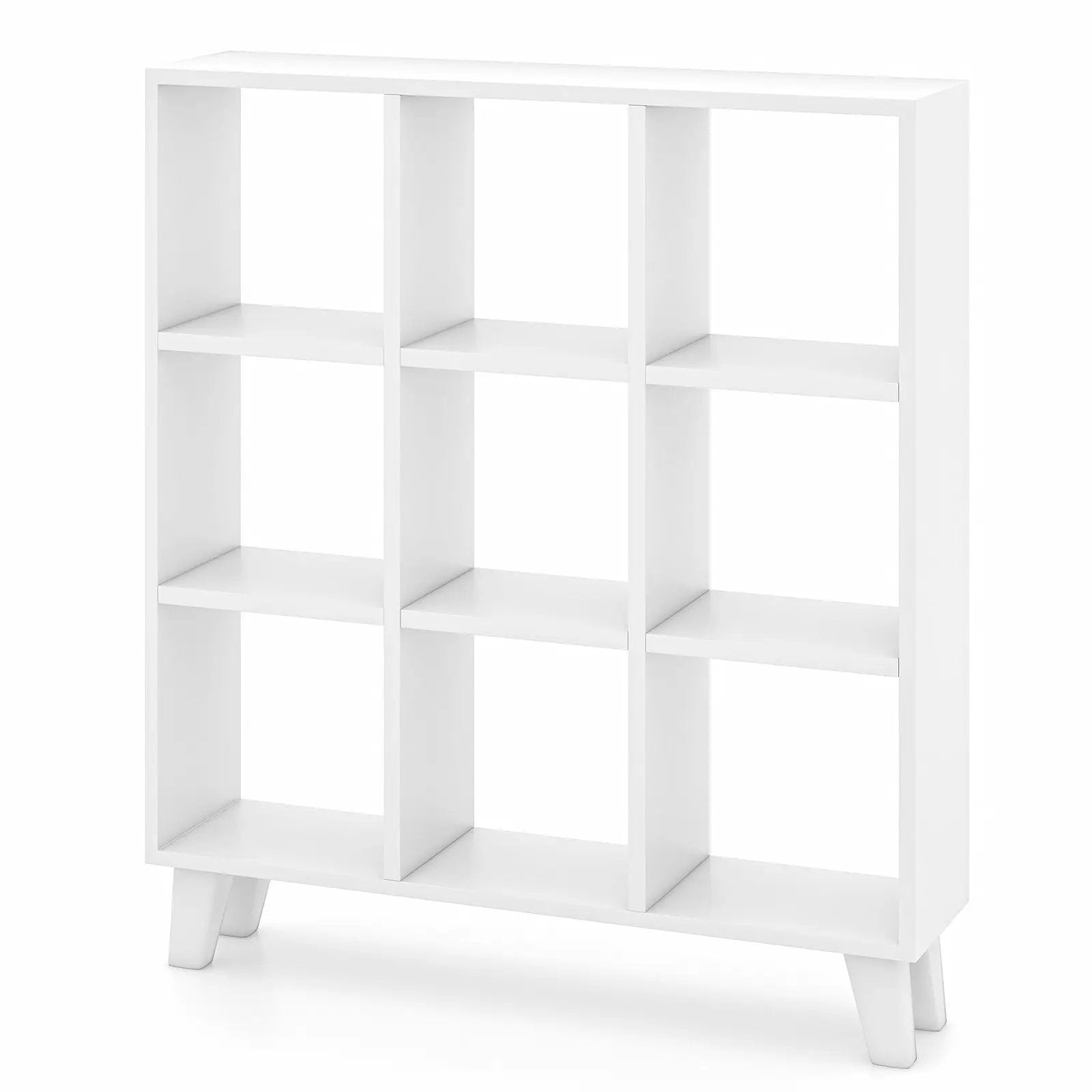 9-Cube Bookcase with 6 Removable Shelves and Raised Support Feet by DirectDeals