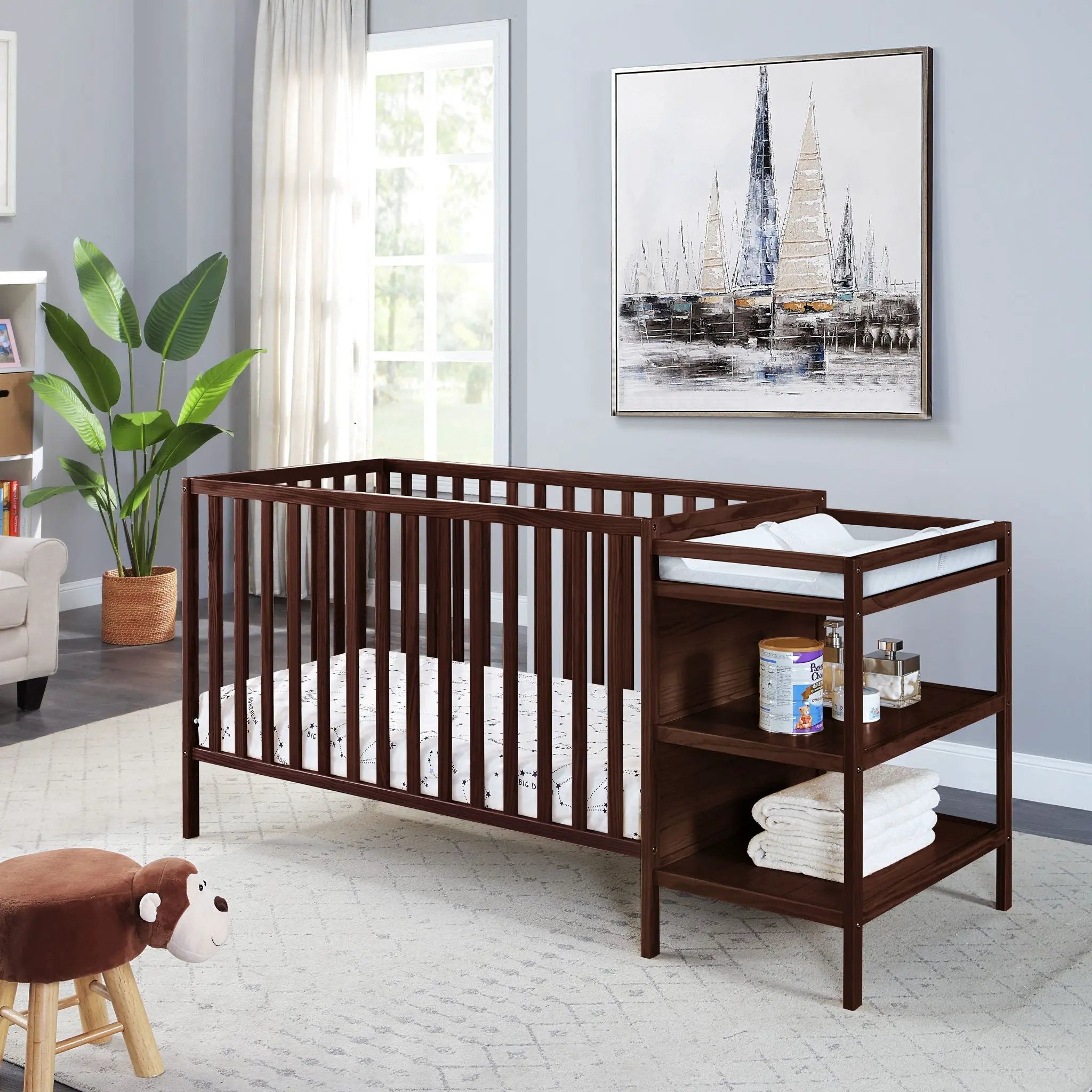 Palmer - 3-in-1 Convertible Crib / Changer Combo by Unique Piece Furniture