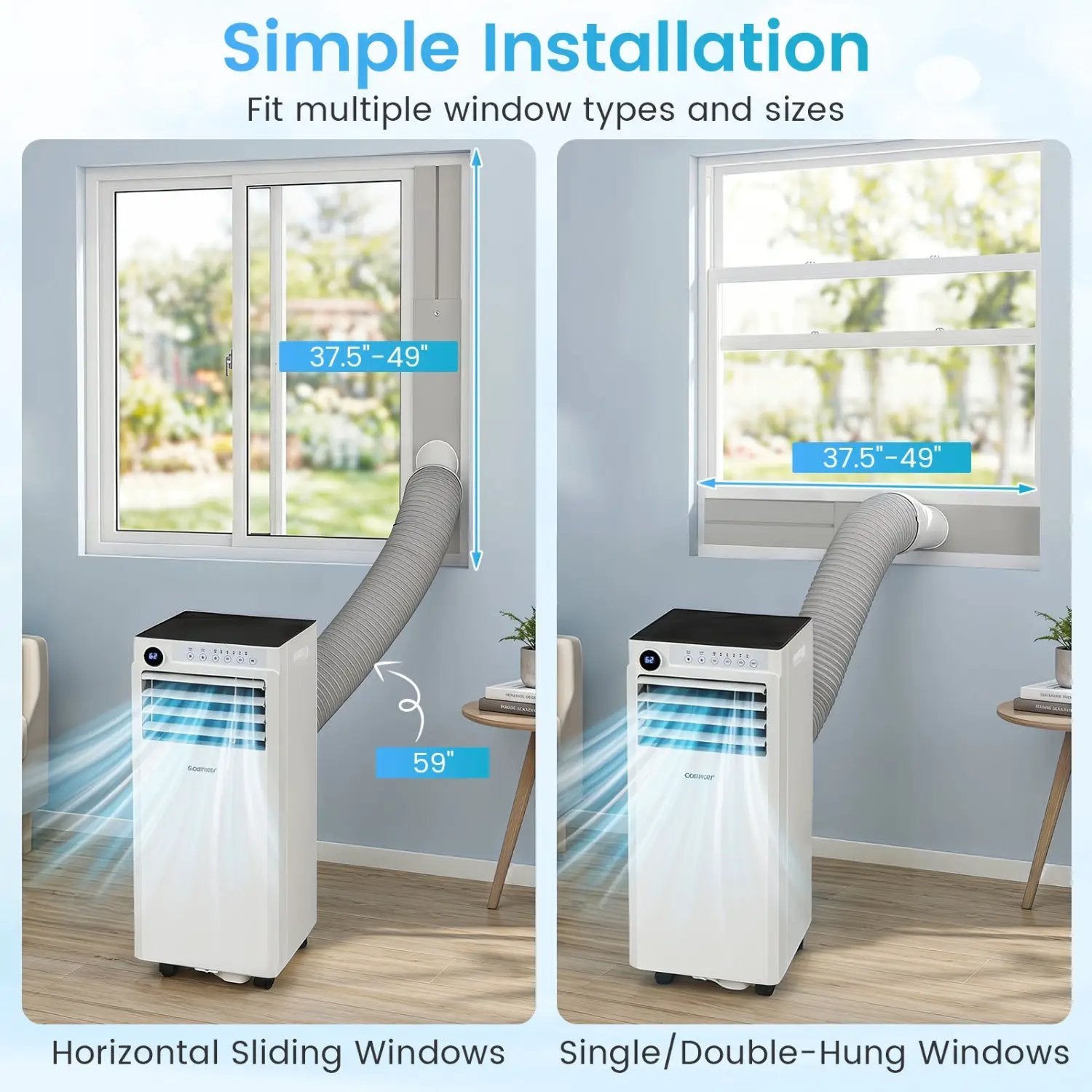 9000 BTU Portable Air Conditioner with Dehumidifier & Timer by DirectDeals