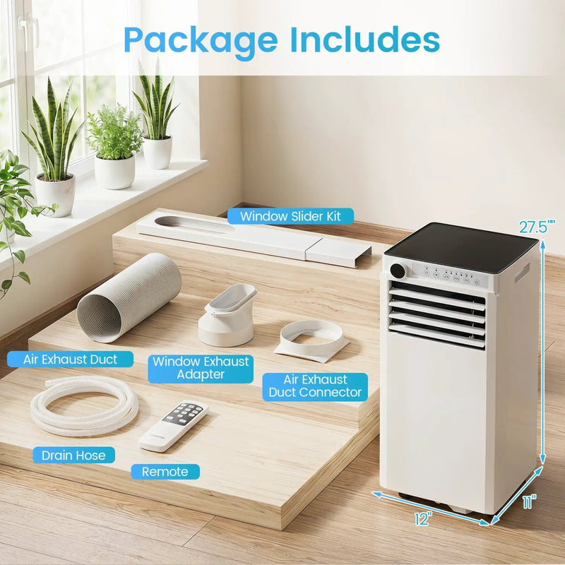 9000 BTU Portable Air Conditioner with Dehumidifier & Timer by DirectDeals