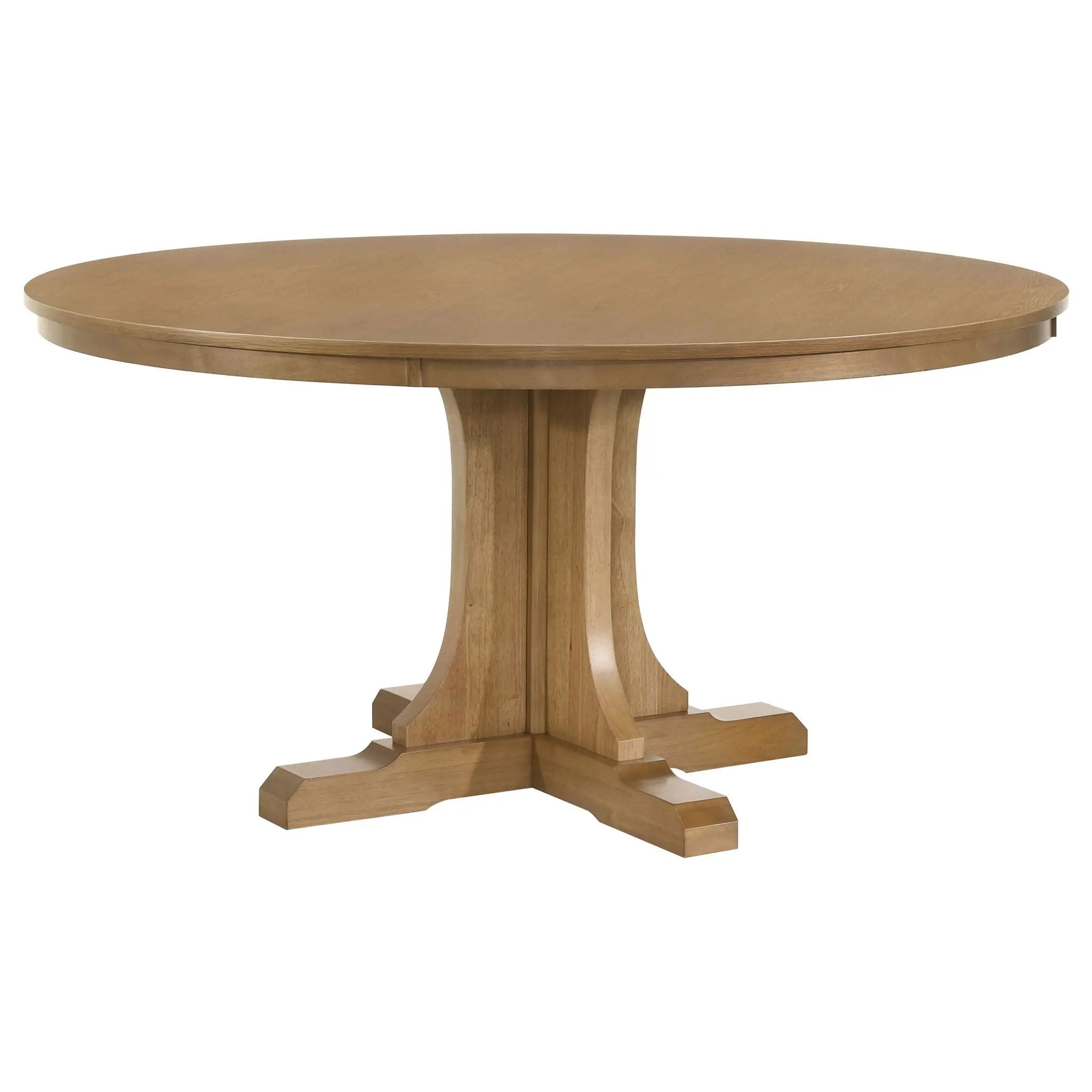 Hartville 7-piece Round Dining Table Set Natural Light Brown by Unique Piece Furniture