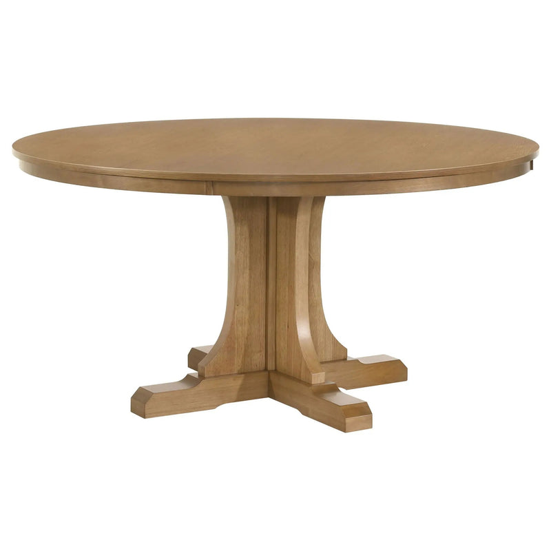 Hartville 7-piece Round Dining Table Set Natural Light Brown by Unique Piece Furniture