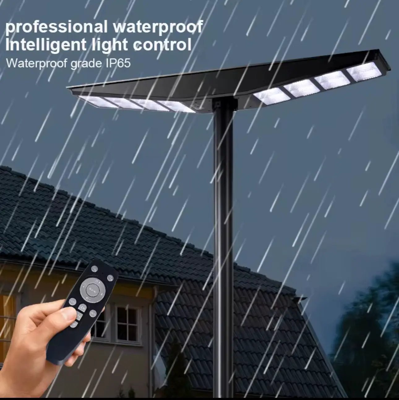 9000W All-in-One Double Side Solar Street Light Road Path Motion Sensor Parking a lot IP65 Waterproof by Outdoor Solar Outlet