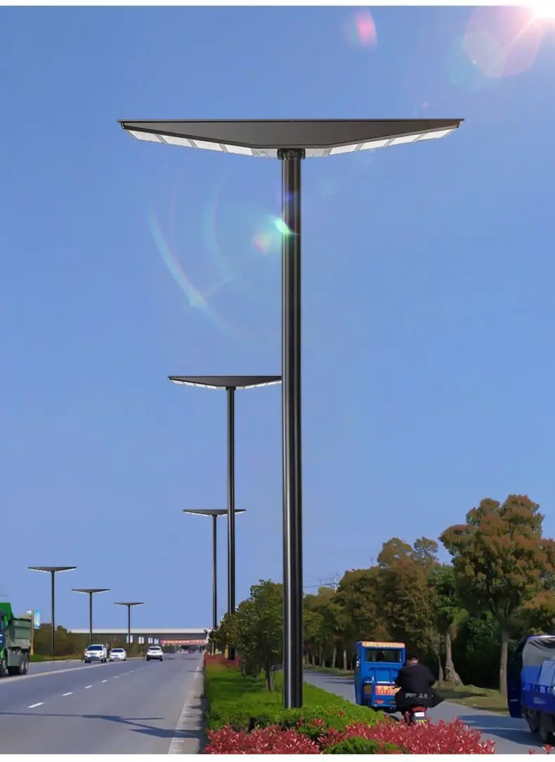 9000W All-in-One Double Side Solar Street Light Road Path Motion Sensor Parking a lot IP65 Waterproof by Outdoor Solar Outlet