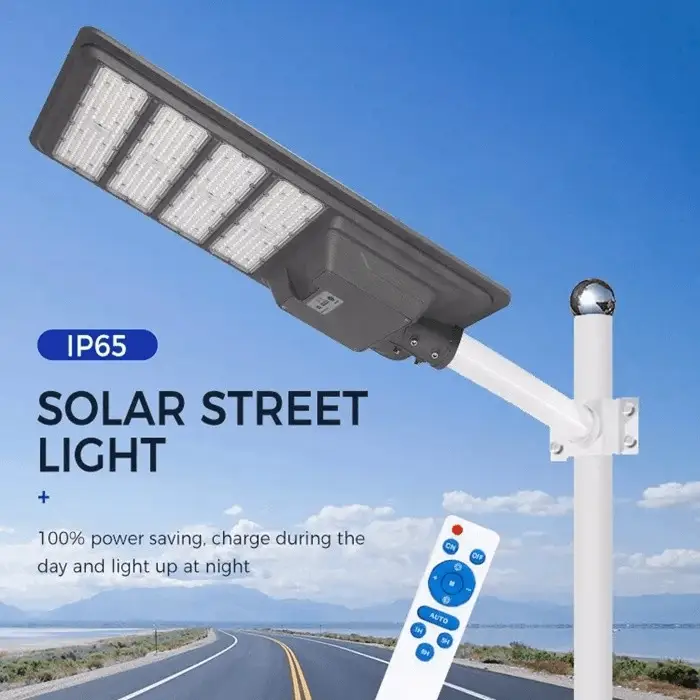 9000W Aluminum Frame All In One Solar Street /Parking Lights Motion Sensor, Dusk to Dawn 180000LM with Remote Control by Outdoor Solar Outlet