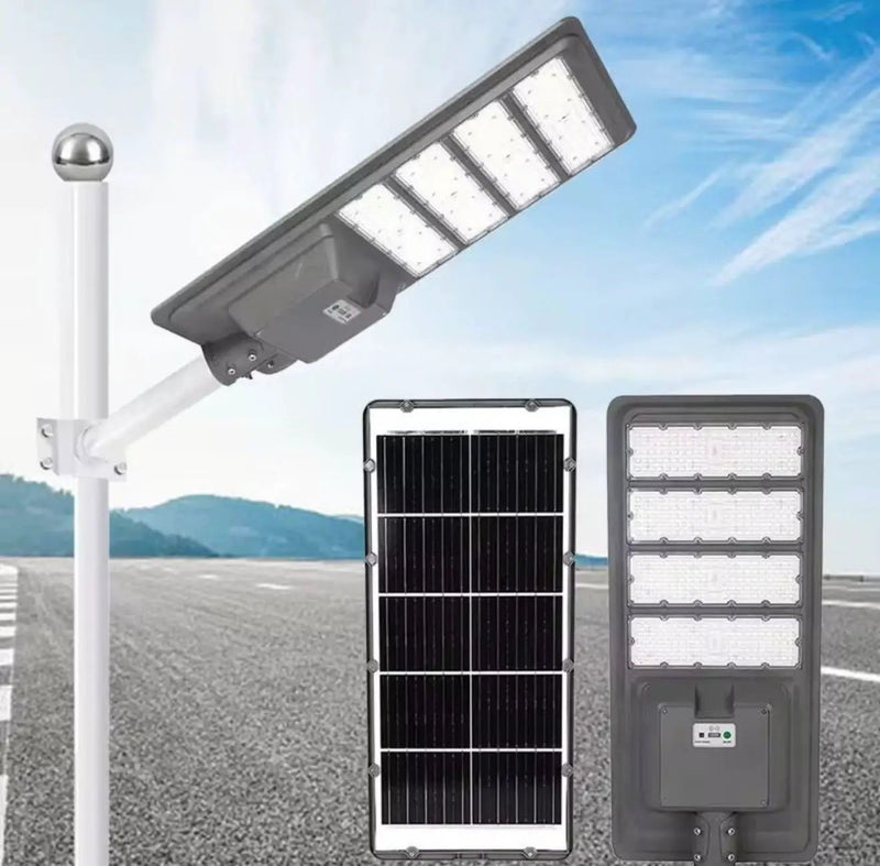 9000W Aluminum Frame All In One Solar Street /Parking Lights Motion Sensor, Dusk to Dawn 180000LM with Remote Control by Outdoor Solar Outlet