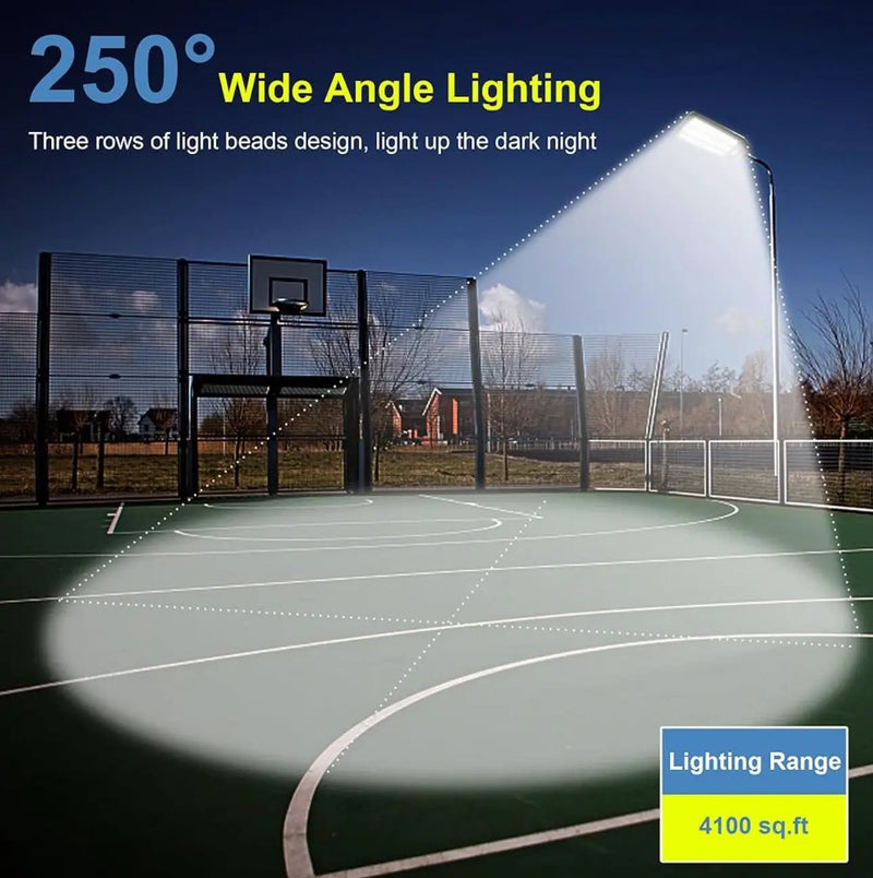 9000W Solar Street Light, 180000 Lumens Dusk to Dawn Street Lights Solar Powered Motion Sensor by Outdoor Solar Outlet