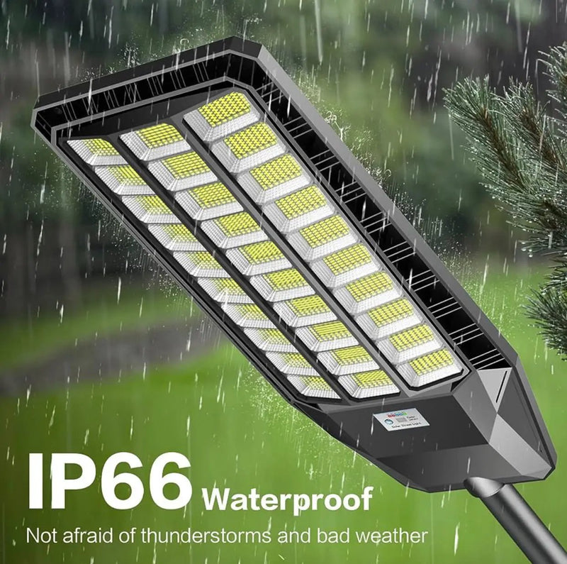 9000W Solar Street Light, 180000 Lumens Dusk to Dawn Street Lights Solar Powered Motion Sensor by Outdoor Solar Outlet