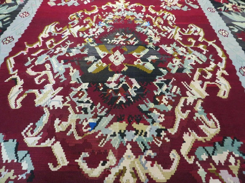 8' X 11' Karabagh Kilim Handmade Flat Weave Wool Rug Vegi Organic Dyes Nice by Jewel Rugs