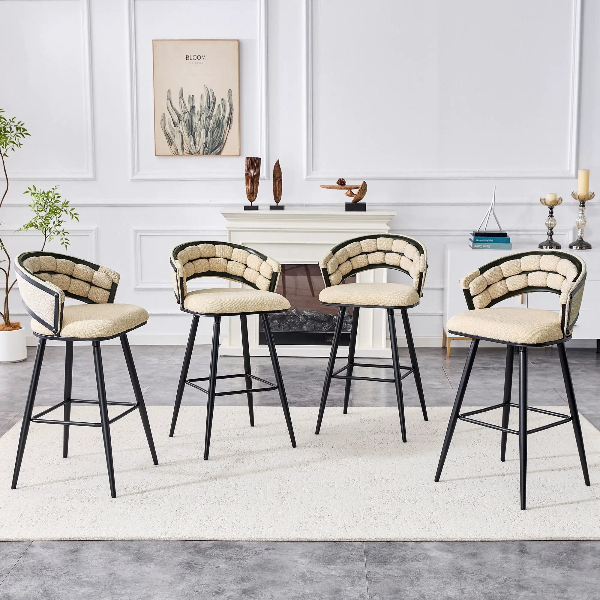 Bar Stools, Kitchen Island Counter Height Stools (Set of 2) by Unique Piece Furniture
