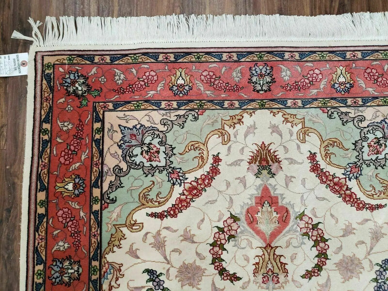 3' 4" X 5' Vintage Handmade Ultra Fine Floral Oriental Turkish Rug Carpet Wow by Jewel Rugs