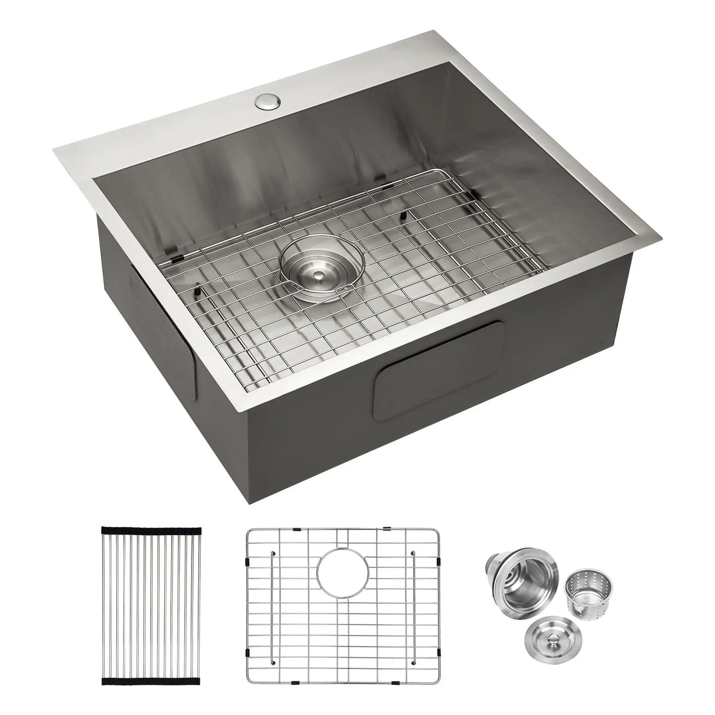 Stainless Steel Drop In Kitchen Sink, Topmount by HouseOfZazla