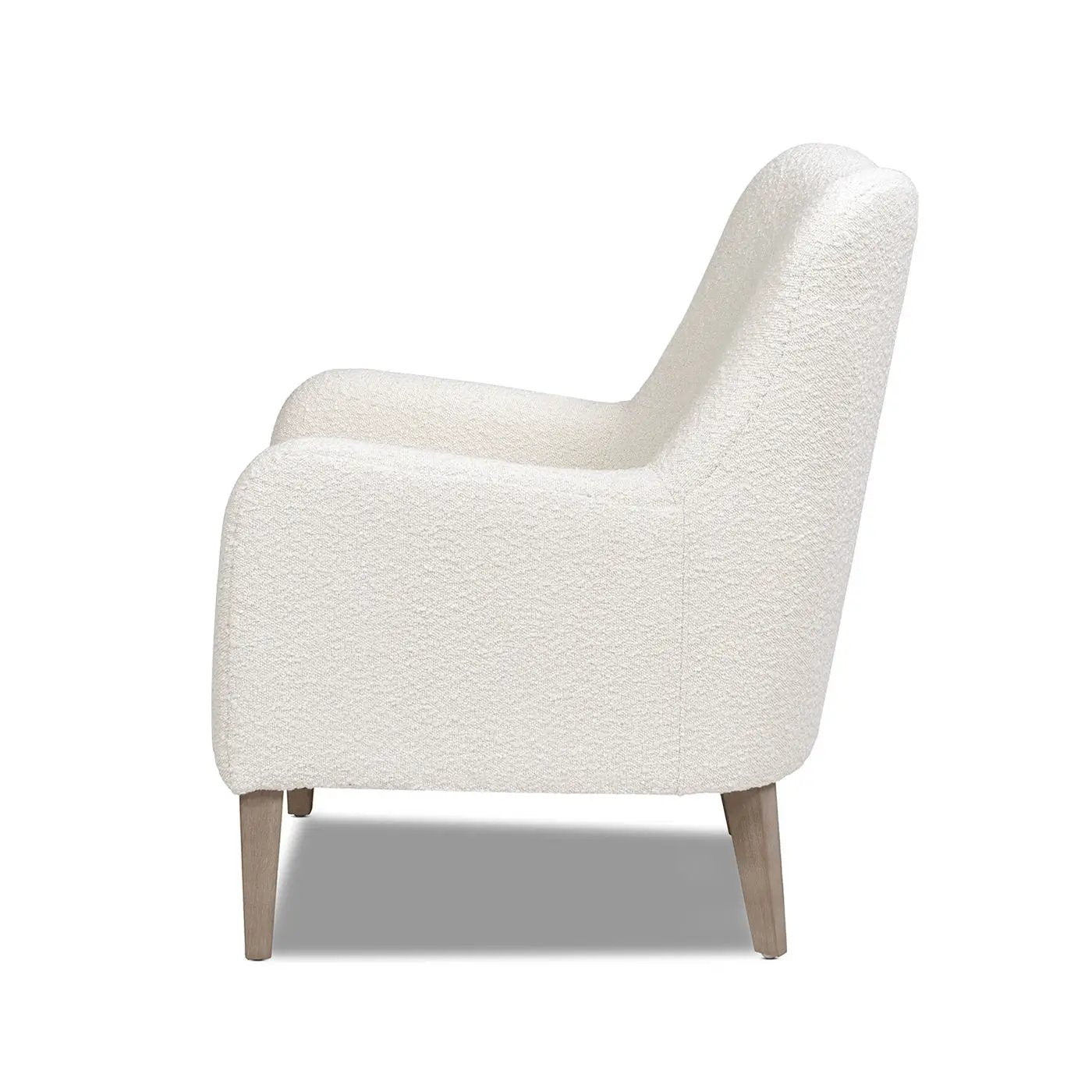 Nimbus - Curved Accent Chair - Ivory White by HouseOfZazla