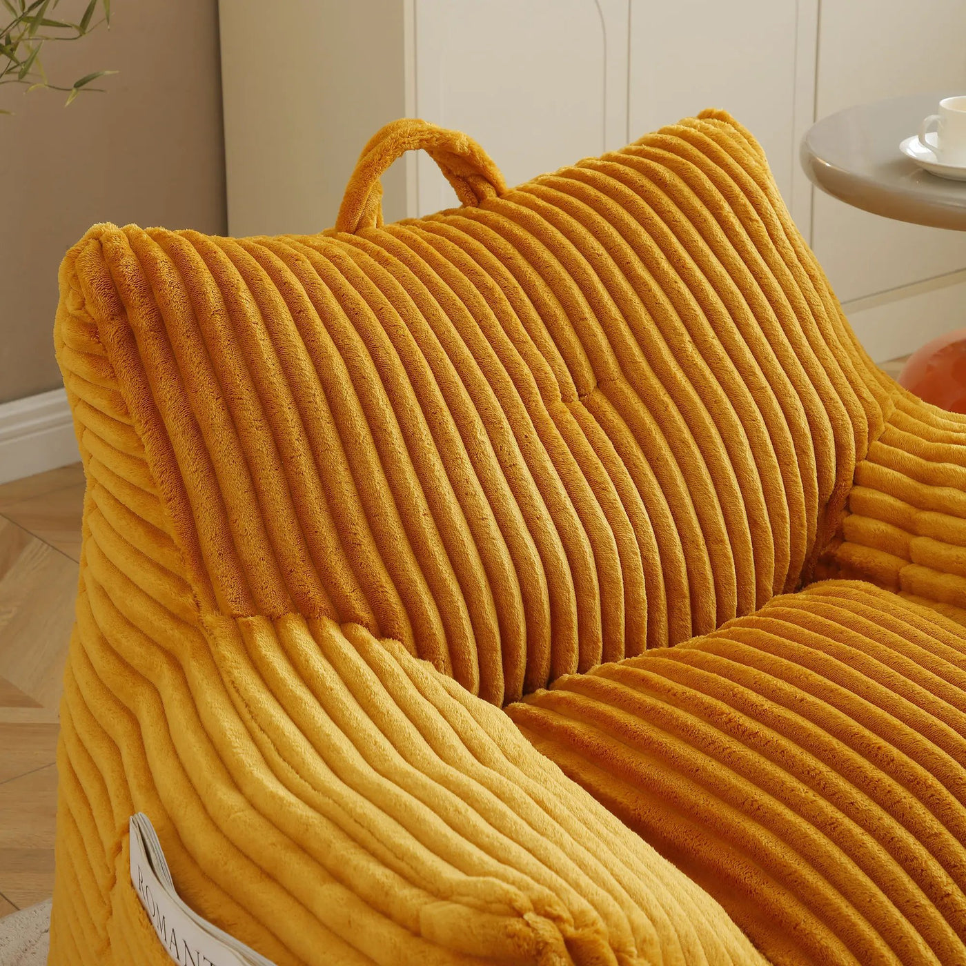 Giant Bean Bag Chair With Armrests And Footstool by HouseOfZazla