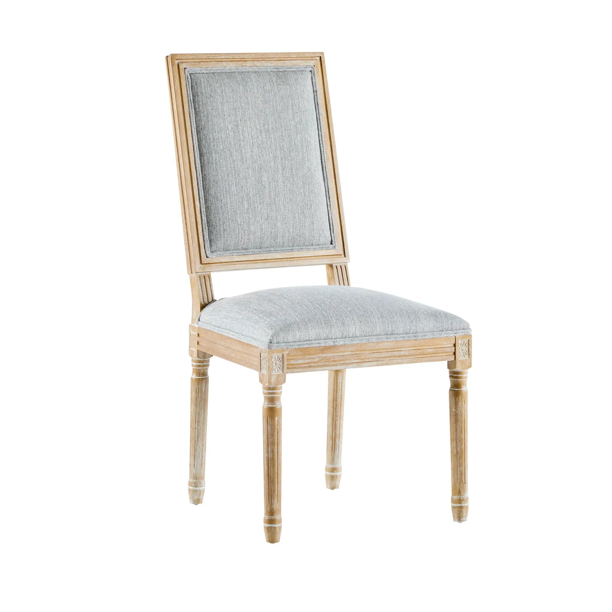 French Country Style Dining Chair With Upholstered Seating And Fluted Legs by HouseOfZazla