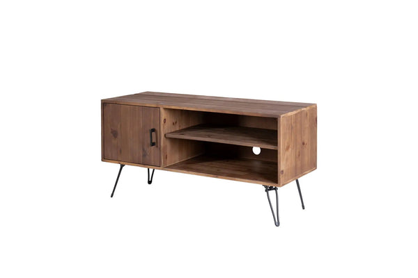 Simple, Modern, Vintage Reclaimed Wood TV Stand Media Table For Living Room - Natural, photo 2 of 4