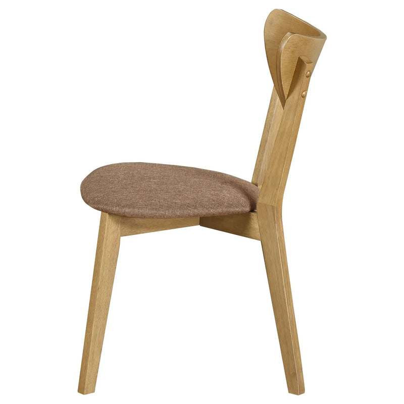 Elowen Wood Dining Side Chair Light Walnut (Set of 2) by Unique Piece Furniture