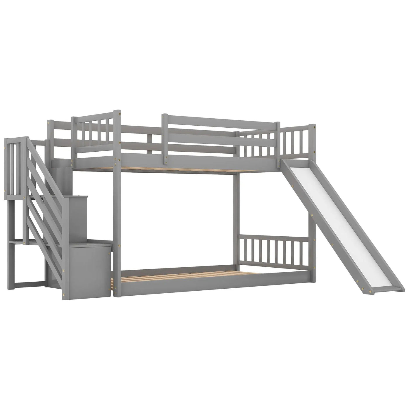 Bunk Bed With Convertible Slide And Stairway by HouseOfZazla