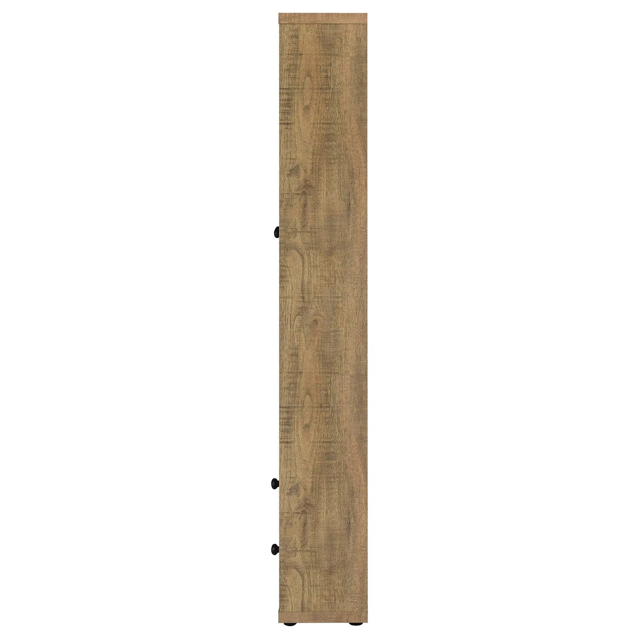 Hawthorne 4-shelf Glass Door Tall Cabinet with Drawers Mango by Unique Piece Furniture