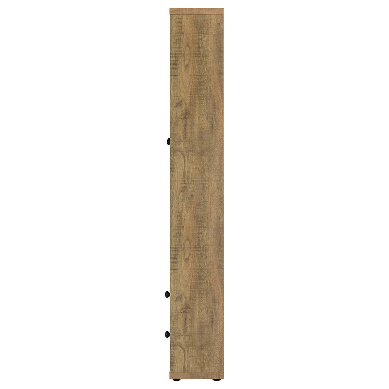 Hawthorne 4-shelf Glass Door Tall Cabinet with Drawers Mango by Unique Piece Furniture